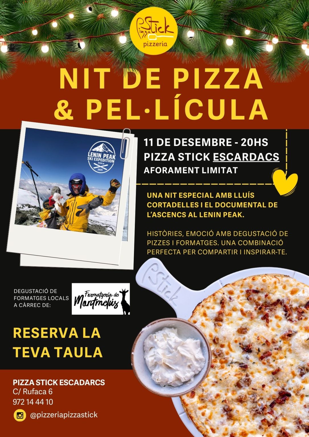 Noche de pizza y peli en escadarcs